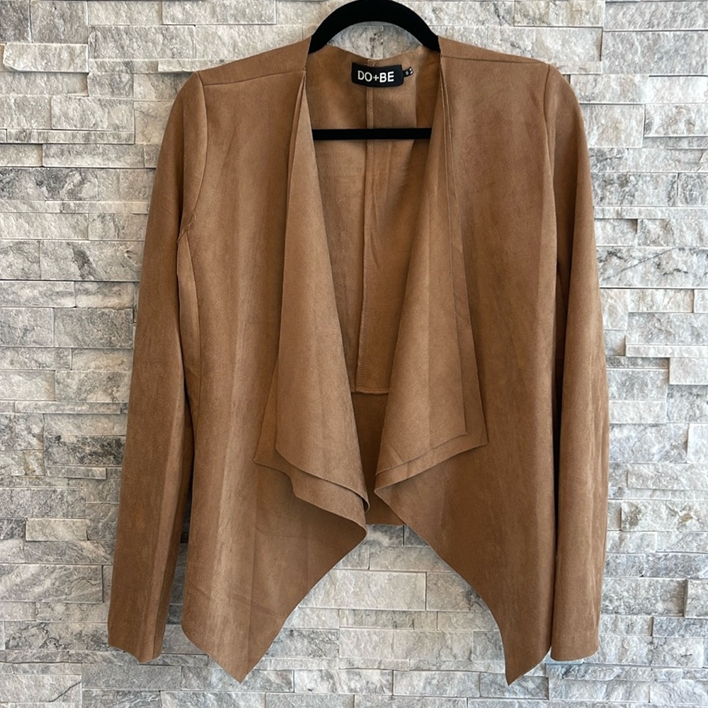 Fall jacket swayed material light mocha carmel color
